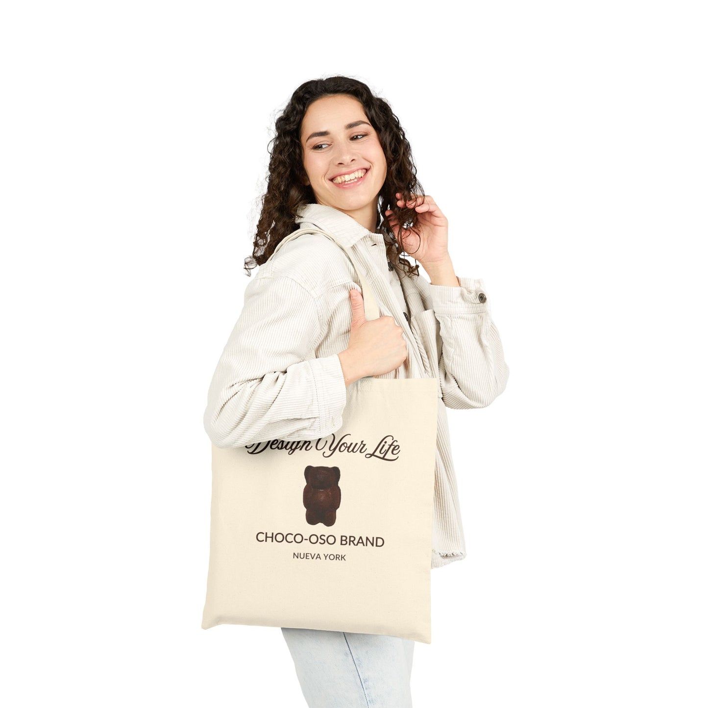 CHOCO-OSO Design Your Life Cotton Canvas Tote Bag