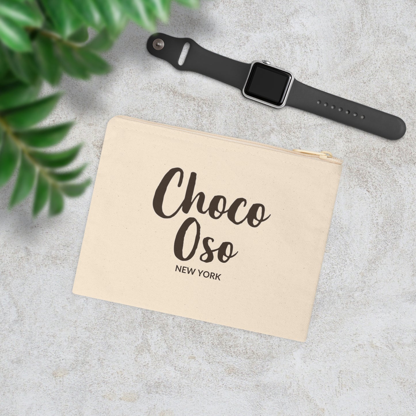 CHOCO-OSO "Cursive" Accessory Zipper Pouch
