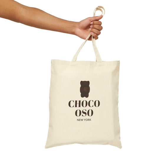 CHOCO OSO Cotton Canvas Tote Bag
