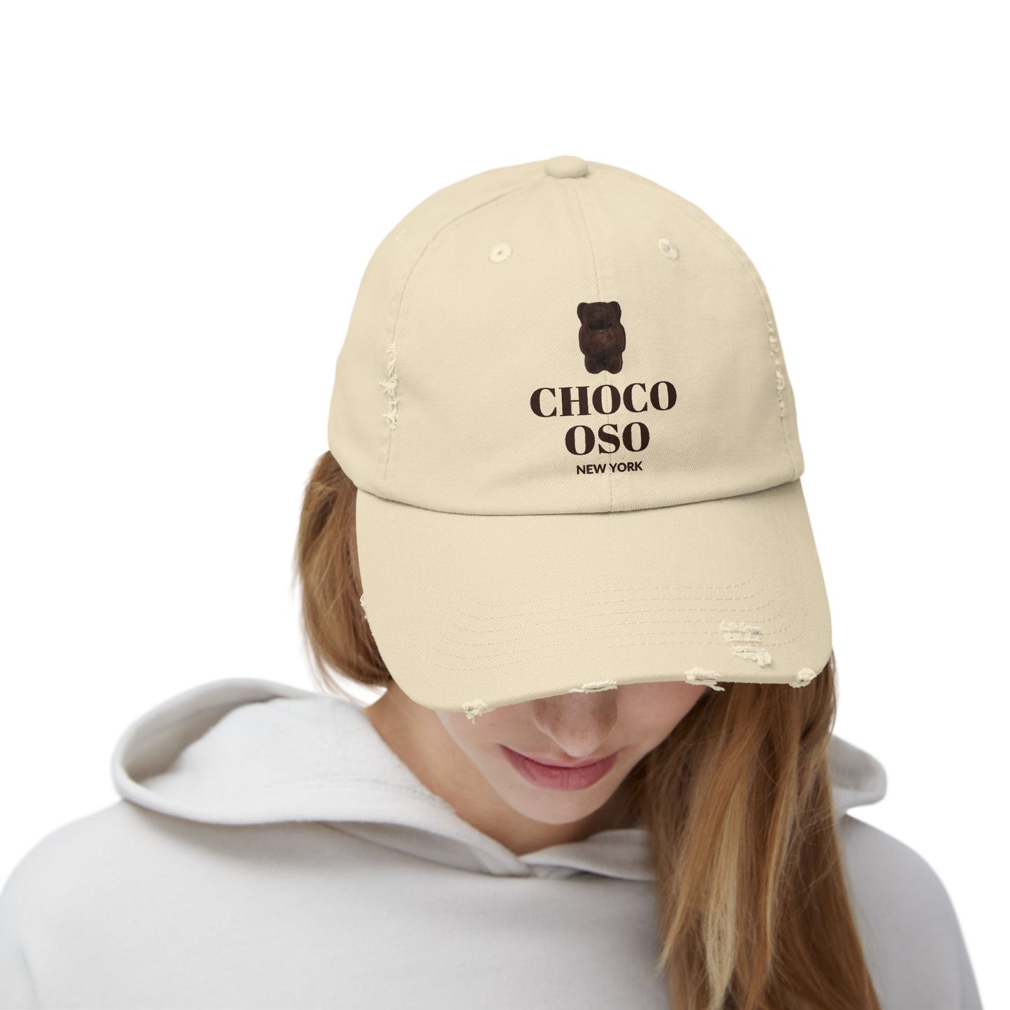 CHOCO-OSO Unisex Distressed Cap