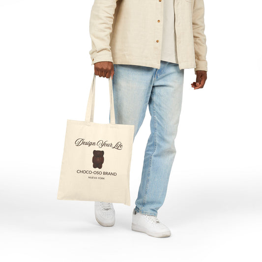 CHOCO-OSO Design Your Life Cotton Canvas Tote Bag